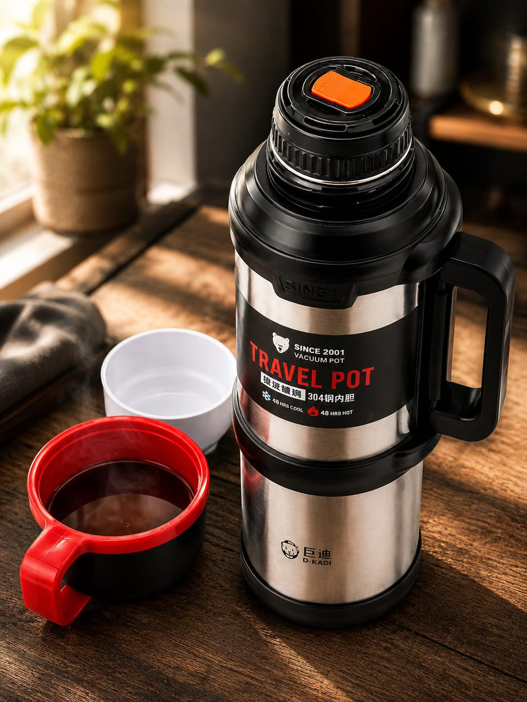 4 Litre Dev Termos 48 Saat Sıcak & Soğuk Kapıda Kontrol Et Sonra Öde